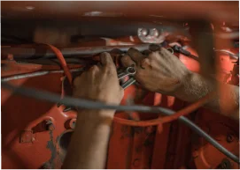 a mechanic working on fleet maintenance